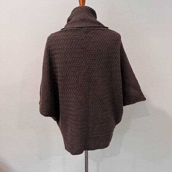 Anthropologie Moth Cowl Neck Poncho Textured Knit Sweater Womens XS - Picture 3 of 11